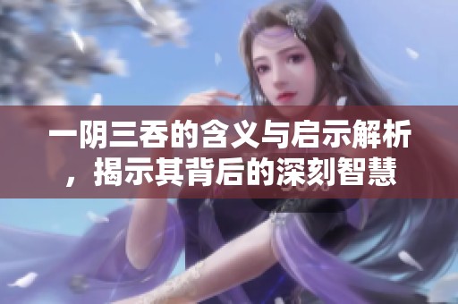 一阴三吞的含义与启示解析，揭示其背后的深刻智慧