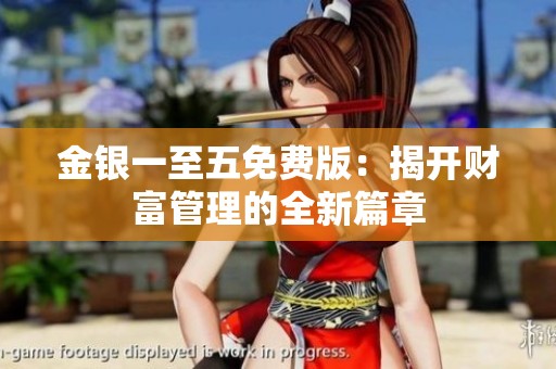 金银一至五免费版：揭开财富管理的全新篇章