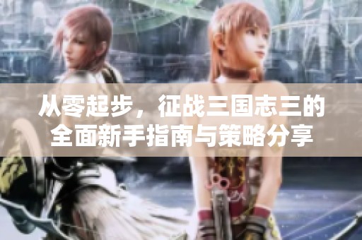 从零起步，征战三国志三的全面新手指南与策略分享