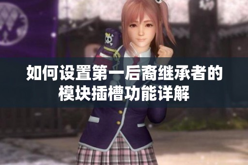 如何设置第一后裔继承者的模块插槽功能详解