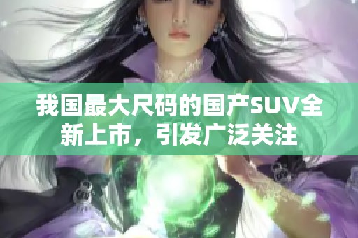 我国最大尺码的国产SUV全新上市，引发广泛关注