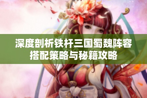 深度剖析铁杆三国蜀魏阵容搭配策略与秘籍攻略
