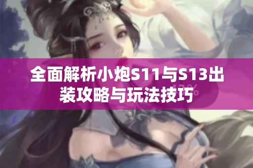 全面解析小炮S11与S13出装攻略与玩法技巧