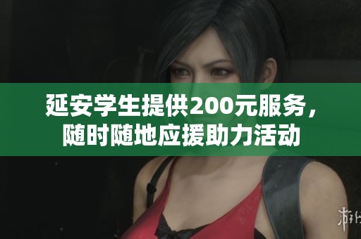 延安学生提供200元服务，随时随地应援助力活动