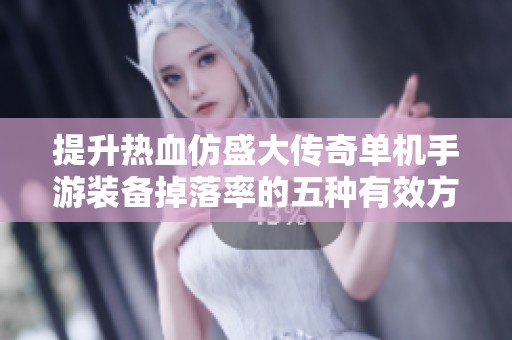 提升热血仿盛大传奇单机手游装备掉落率的五种有效方法