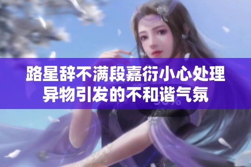 路星辞不满段嘉衍小心处理异物引发的不和谐气氛
