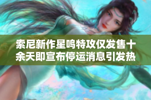 索尼新作星鸣特攻仅发售十余天即宣布停运消息引发热议