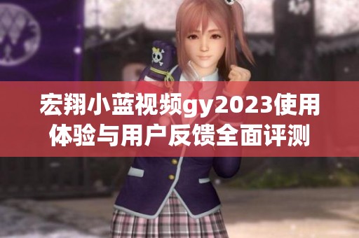 宏翔小蓝视频gy2023使用体验与用户反馈全面评测