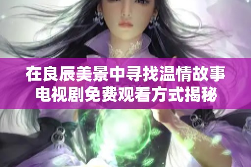 在良辰美景中寻找温情故事电视剧免费观看方式揭秘