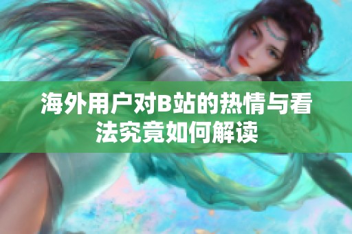 海外用户对B站的热情与看法究竟如何解读