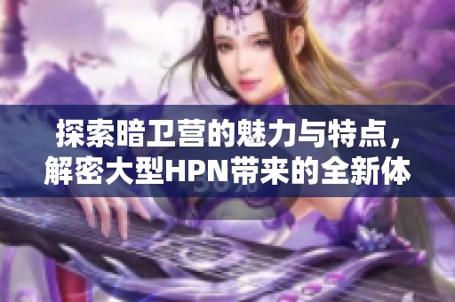 探索暗卫营的魅力与特点，解密大型HPN带来的全新体验