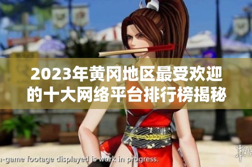 2023年黄冈地区最受欢迎的十大网络平台排行榜揭秘