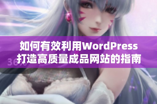 如何有效利用WordPress打造高质量成品网站的指南
