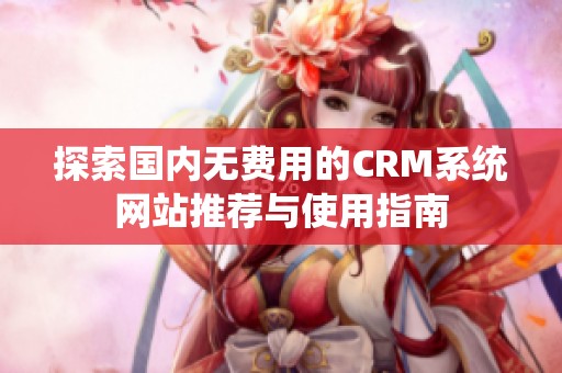 探索国内无费用的CRM系统网站推荐与使用指南