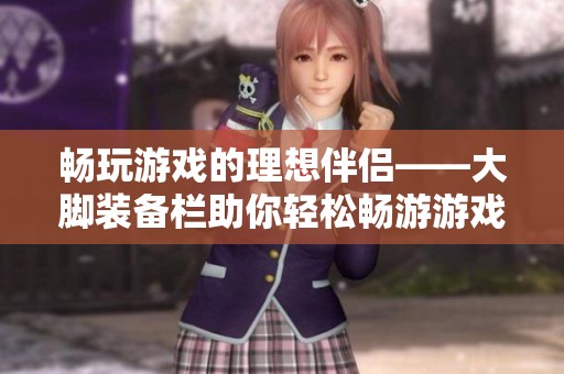 畅玩游戏的理想伴侣——大脚装备栏助你轻松畅游游戏世界
