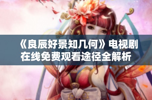 《良辰好景知几何》电视剧在线免费观看途径全解析