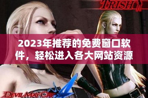 2023年推荐的免费窗口软件，轻松进入各大网站资源