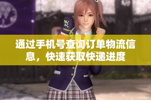 通过手机号查询订单物流信息，快速获取快递进度