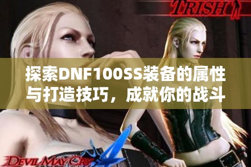 探索DNF100SS装备的属性与打造技巧，成就你的战斗利器