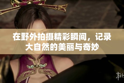 在野外拍摄精彩瞬间，记录大自然的美丽与奇妙