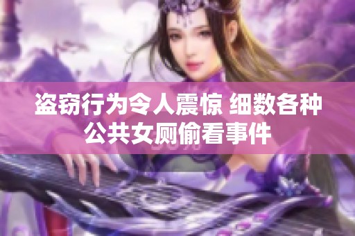 盗窃行为令人震惊 细数各种公共女厕偷看事件