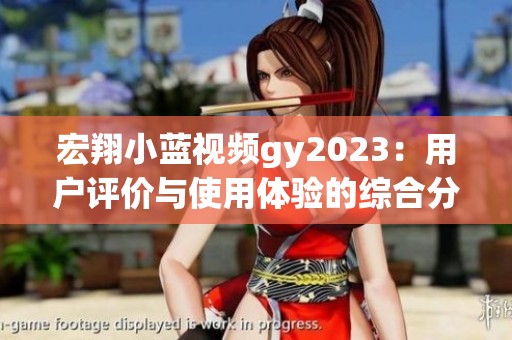 宏翔小蓝视频gy2023：用户评价与使用体验的综合分析