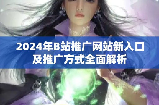 2024年B站推广网站新入口及推广方式全面解析