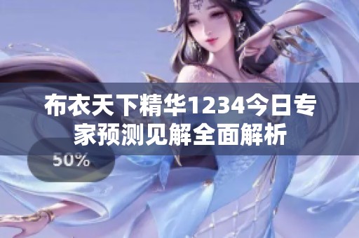 布衣天下精华1234今日专家预测见解全面解析