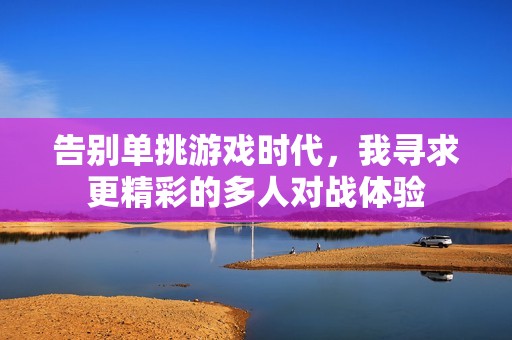 告别单挑游戏时代，我寻求更精彩的多人对战体验