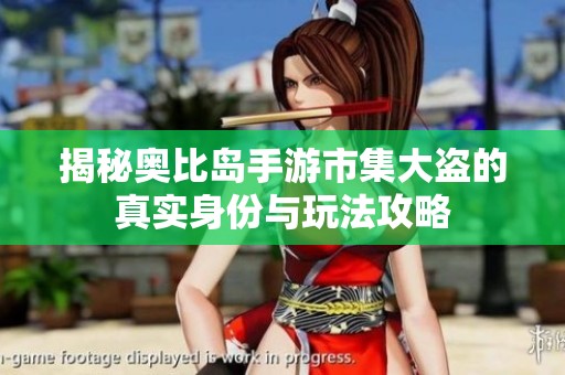 揭秘奥比岛手游市集大盗的真实身份与玩法攻略