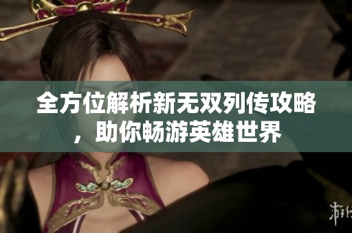 全方位解析新无双列传攻略，助你畅游英雄世界