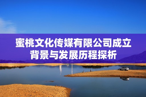 蜜桃文化传媒有限公司成立背景与发展历程探析