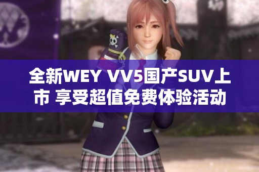 全新WEY VV5国产SUV上市 享受超值免费体验活动