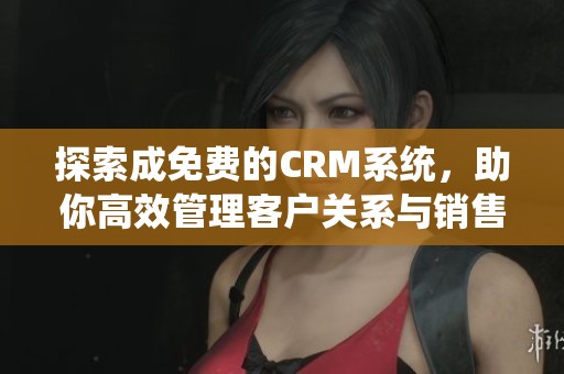 探索成免费的CRM系统，助你高效管理客户关系与销售流程