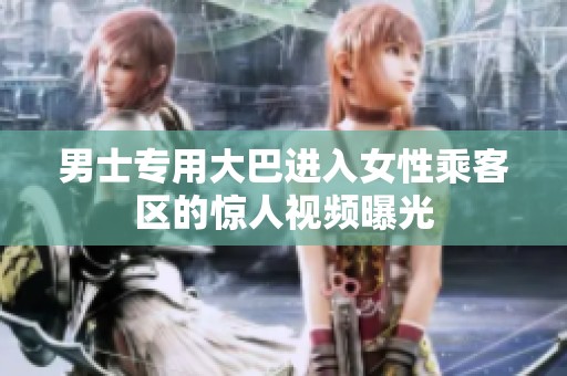 男士专用大巴进入女性乘客区的惊人视频曝光