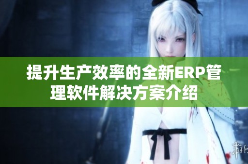 提升生产效率的全新ERP管理软件解决方案介绍