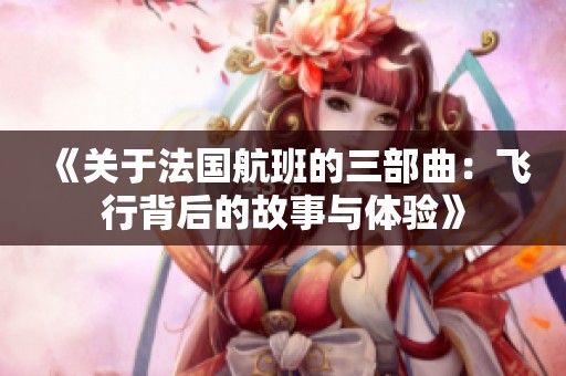 《关于法国航班的三部曲：飞行背后的故事与体验》