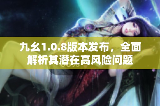 九幺1.0.8版本发布，全面解析其潜在高风险问题