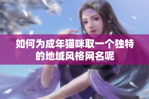 如何为成年猫咪取一个独特的地域风格网名呢