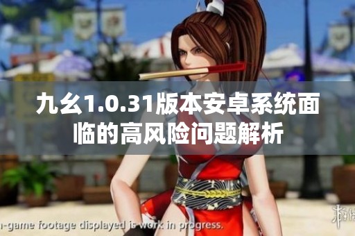 九幺1.0.31版本安卓系统面临的高风险问题解析