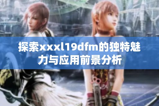 探索xxxl19dfm的独特魅力与应用前景分析