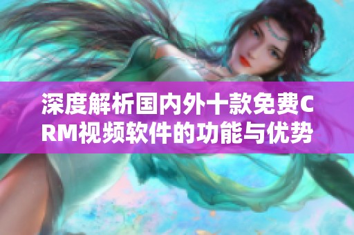 深度解析国内外十款免费CRM视频软件的功能与优势