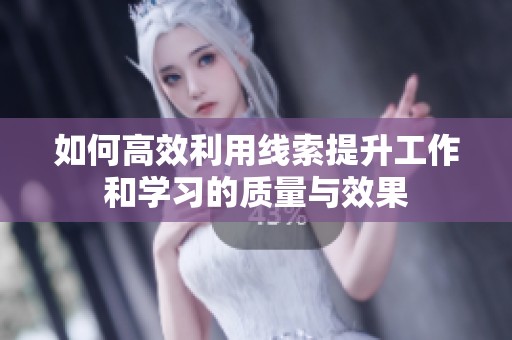 如何高效利用线索提升工作和学习的质量与效果