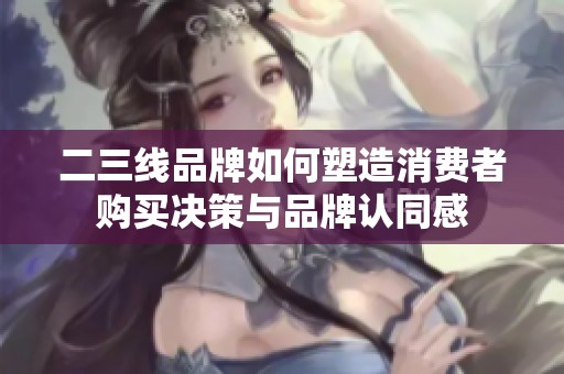 二三线品牌如何塑造消费者购买决策与品牌认同感