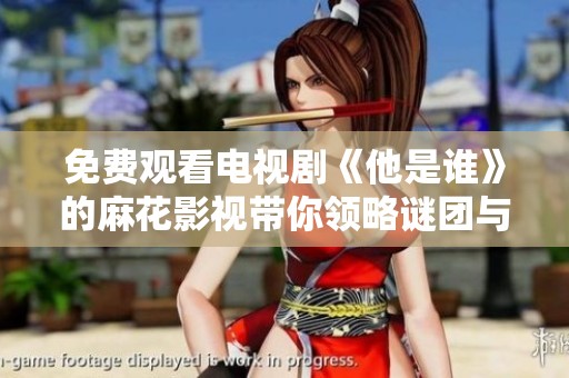 免费观看电视剧《他是谁》的麻花影视带你领略谜团与悬疑