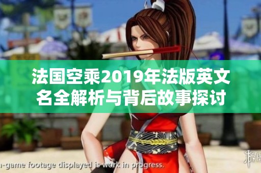 法国空乘2019年法版英文名全解析与背后故事探讨