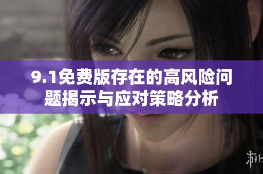 9.1免费版存在的高风险问题揭示与应对策略分析