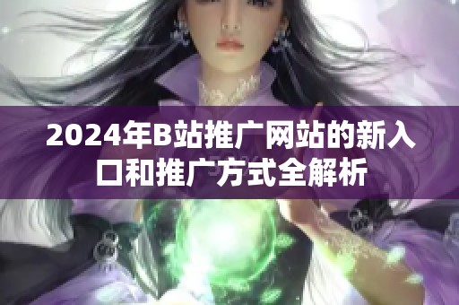 2024年B站推广网站的新入口和推广方式全解析