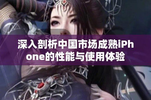 深入剖析中国市场成熟iPhone的性能与使用体验