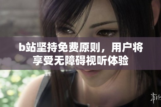 b站坚持免费原则，用户将享受无障碍视听体验